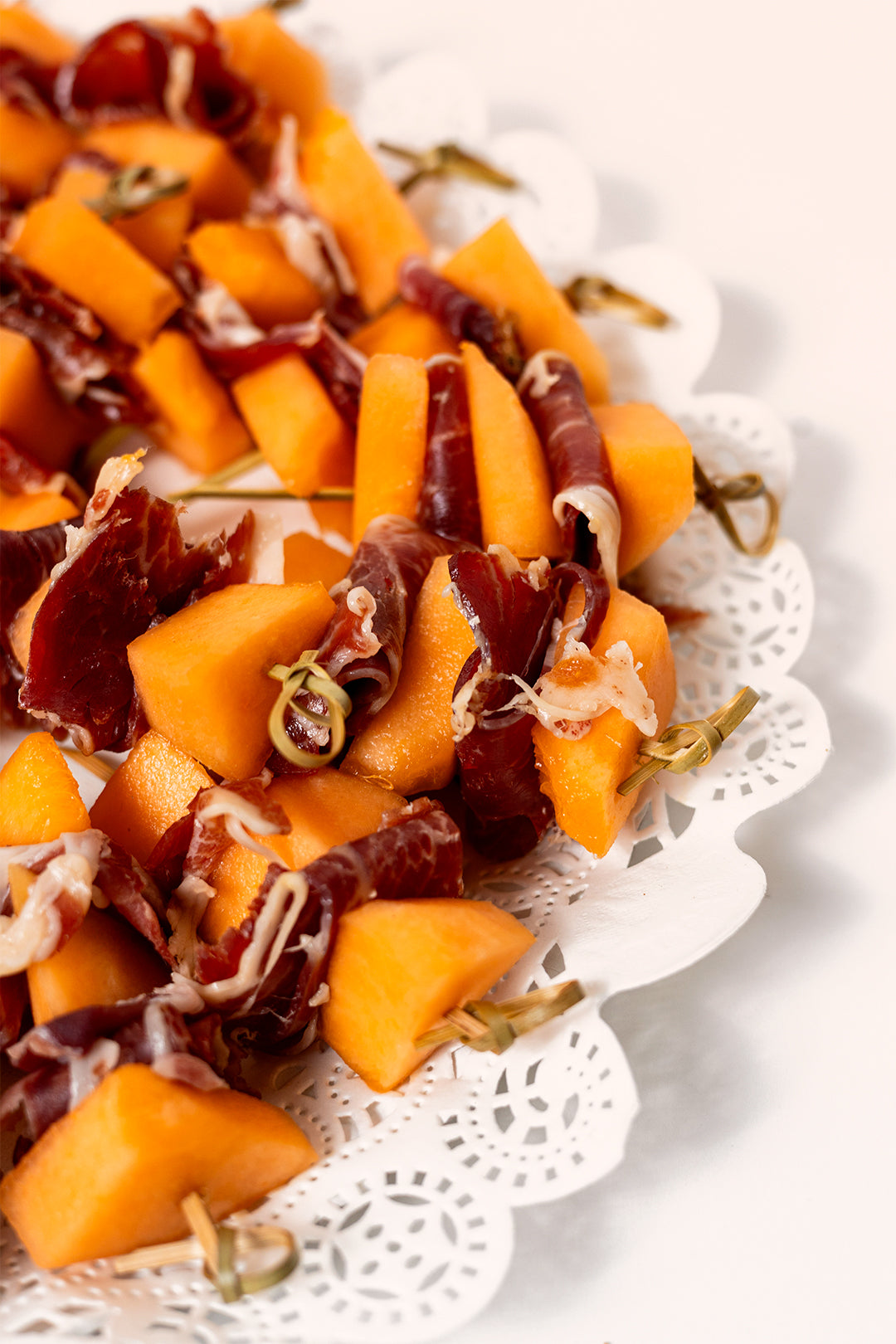Brochetas Melón con Jamón Ibérico (20 pzas)