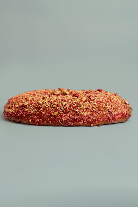 Roscón pralines roses sin nata